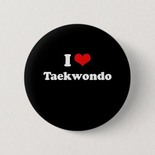 Macaron Rond 5 Cm I Love Tshirt Taekwondo