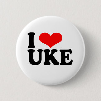 Macaron Rond 5 Cm I Love Uke Ukulele Button Badton