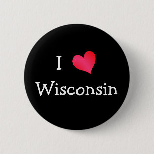 Macaron Rond 5 Cm I Love Wisconsin