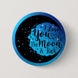 Macaron Rond 5 Cm I Love You To The Moon & Back