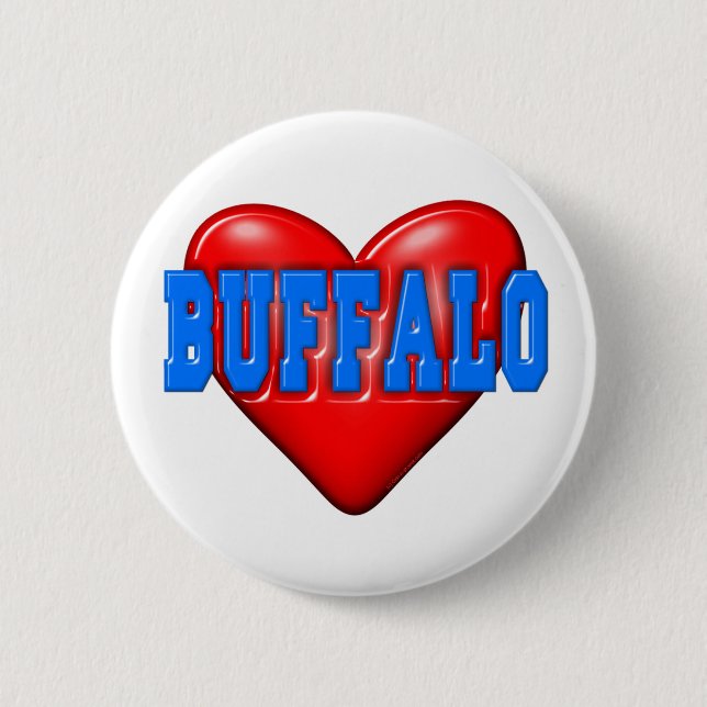 Macaron Rond 5 Cm I LoveBuffalo (Devant)
