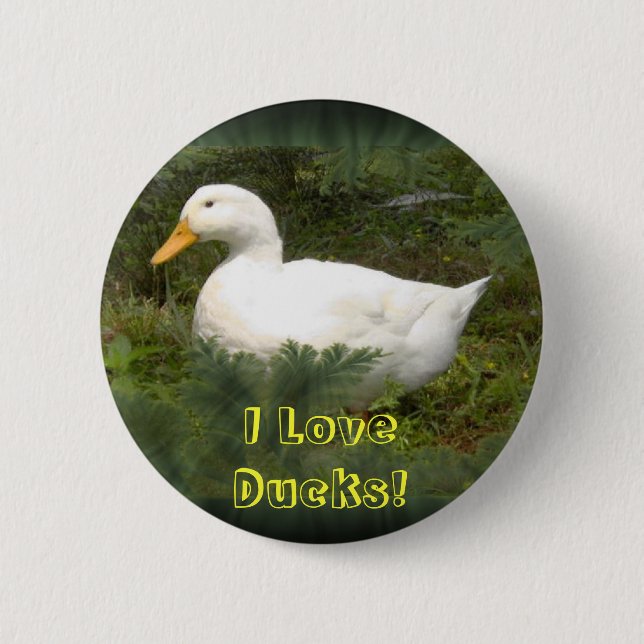 Macaron Rond 5 Cm I LoveDucks ! Pin de cercle (Devant)