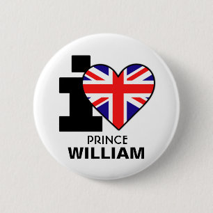 Macaron Rond 5 Cm I prince William Button de coeur