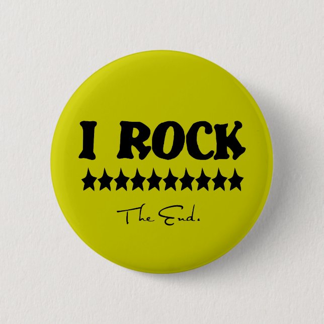 Macaron Rond 5 Cm I Rock, Le Bouton Fin (Devant)