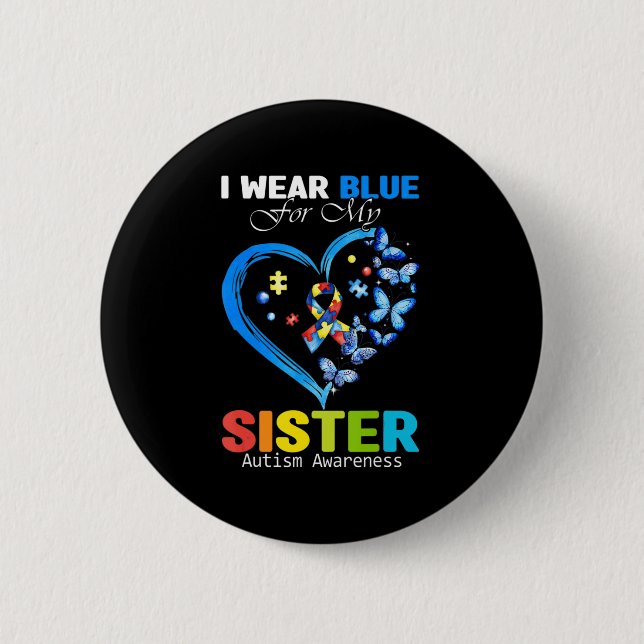 Macaron Rond 5 Cm I Wear Blue (Devant)