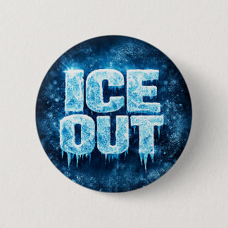 Macaron Rond 5 Cm "ICE OUT" protest button