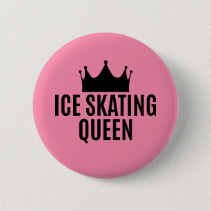 Macaron Rond 5 Cm Ice Skating Queen - Ice Skating 