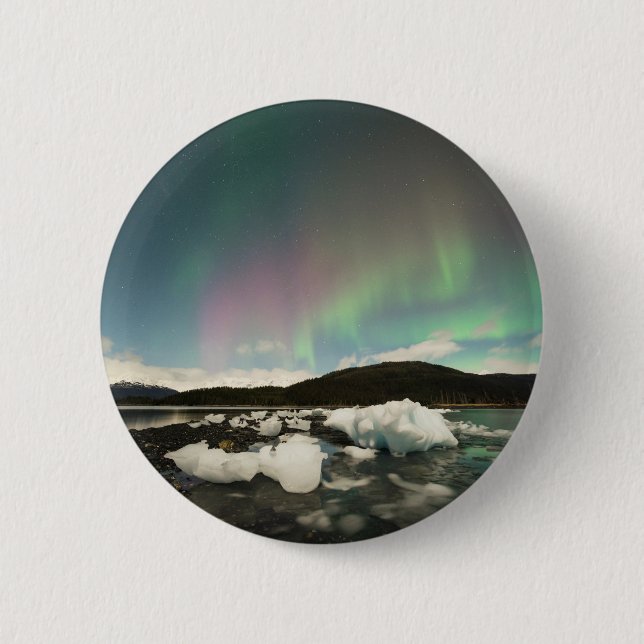 Macaron Rond 5 Cm Iceberg Aurora (Devant)