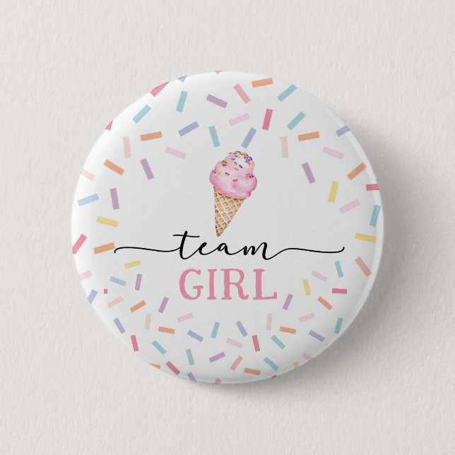 Macaron Rond 5 Cm Icecream Genre Revela Team Girl (Devant)