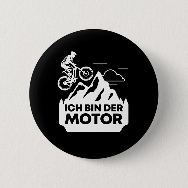 Macaron Rond 5 Cm Ich Bin Der Motor Fahrrad Ohne Akku (Devant)