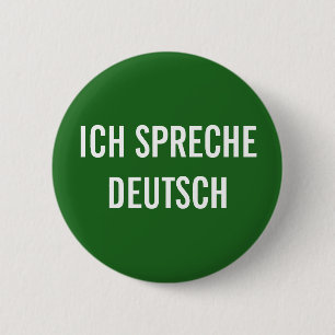 MACARON ROND 5 CM ICH SPRECHE DEUTSCH   JE PARLE LE BOUTON ALLEMAND