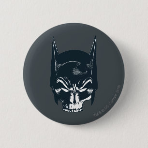Macaron Rond 5 Cm Icône Batman Cowl/Skull