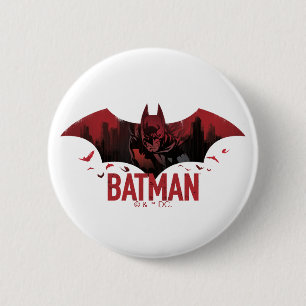 Macaron Rond 5 Cm Icône Batman Crimson Gotham