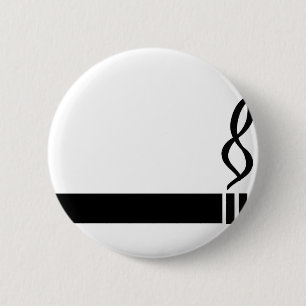 Macaron Rond 5 Cm icône cigare cigarette noir