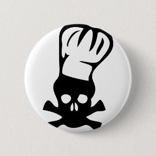 Macaron Rond 5 Cm icône de cuisinier de tête