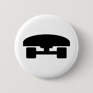Macaron Rond 5 Cm Icône de logo de planche à roulettes