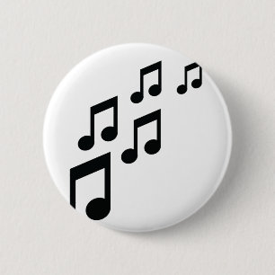 Macaron Rond 5 Cm icône de notes de musique