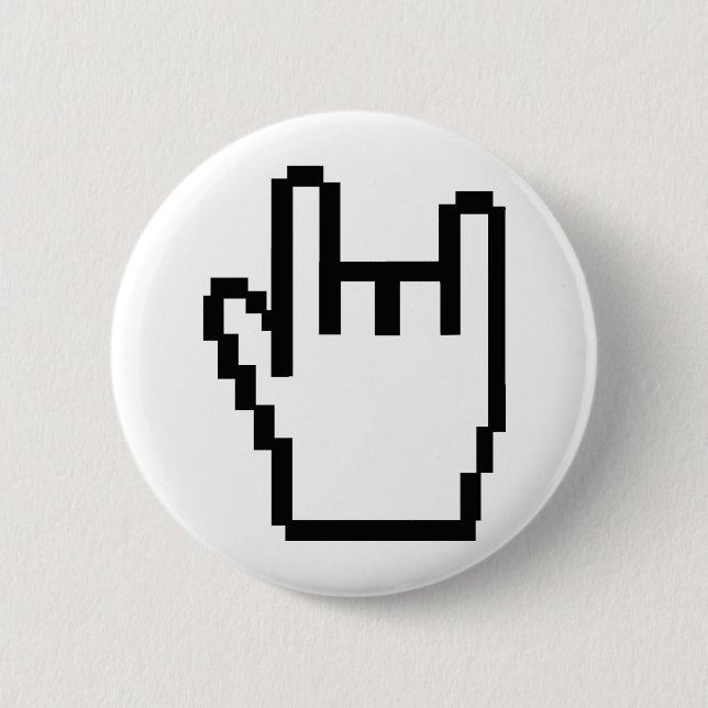 Macaron Rond 5 Cm icône de tête de métal noir (Devant)