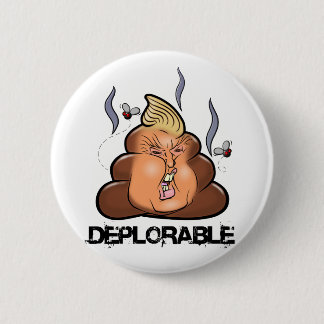 Macaron Rond 5 Cm Icône drôle de Donald Trump - de Trumpy-Poo Poo
