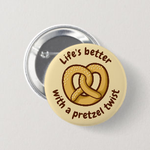 Macaron Rond 5 Cm Icône Pretzel