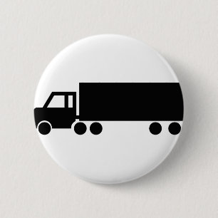 Macaron Rond 5 Cm icônes de camion noir
