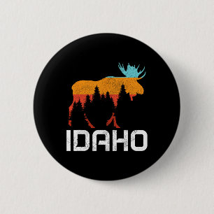 Macaron Rond 5 Cm Idaho Vintage Retro Pride Souvenir Élan Nature Hi