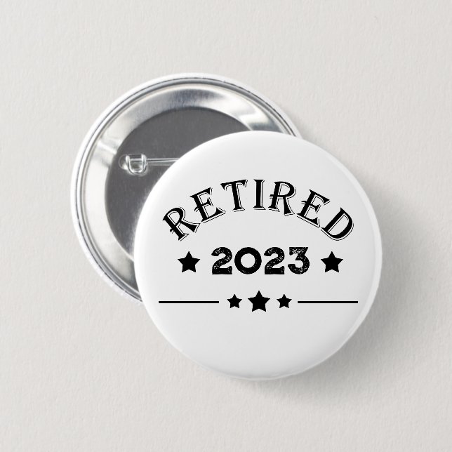 Macaron Rond 5 Cm Idée cadeau de retraite personnalisée (Devant & derrière)