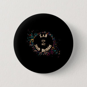 Macaron Rond 5 Cm Idée cadeau musical clic pour les 250 ans de Beeth