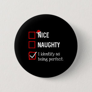 Macaron Rond 5 Cm Identifié comme une liste de Noël parfaite et amus