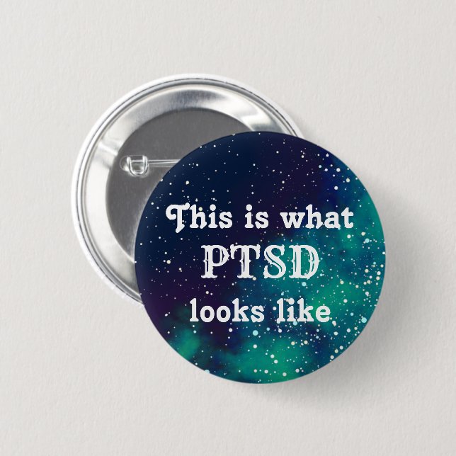 Macaron Rond 5 Cm Identité personnalisable de galaxie de PTSD (Devant & derrière)