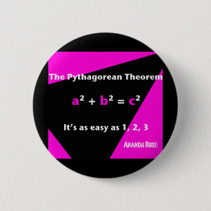 Macaron Rond 5 Cm Il est aussi facile que 1, 2, bouton de 3 Fuschia