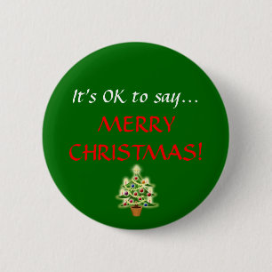 Macaron Rond 5 Cm "Il est CORRECT de dire… le JOYEUX NOËL !" Bout