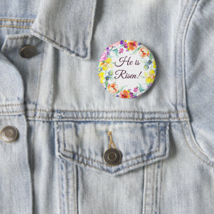Macaron Rond 5 Cm Il est ressuscité ! bouton