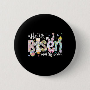 Macaron Rond 5 Cm Il Est Ressuscité Jésus Chrétien Joyeuses Pâques F