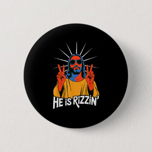 Macaron Rond 5 Cm Il est Rizzin drôle Jésus Meme Humour chrétien Riz