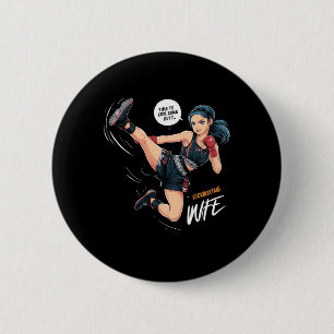 Macaron Rond 5 Cm Il est temps de botter quelques fesses Art de kick