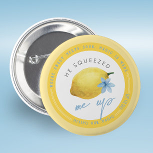 Macaron Rond 5 Cm Il m'a serré bouton pour la future mariée