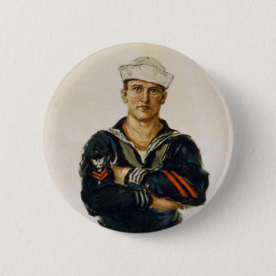 Macaron Rond 5 Cm Il maintient le monde sûr pour la démocratie