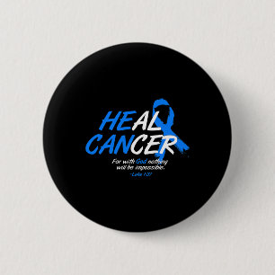 Macaron Rond 5 Cm Il peut guérir le cancer Alopécie Mois de sensibil