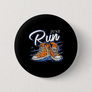 Macaron Rond 5 Cm Il suffit de courir Biathlon Jogging Triathlon Run