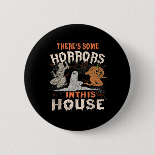 Macaron Rond 5 Cm Il y a des horreurs dans cette maison Halloween Pu