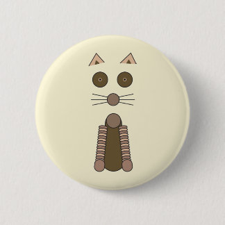 Macaron Rond 5 Cm Illustration CAT Tabby