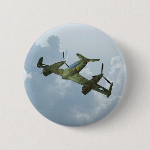 Macaron Rond 5 Cm Illustration d'aviation militaire de vol de warbir