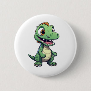 Macaron Rond 5 Cm Illustration de dinosaure de dessin