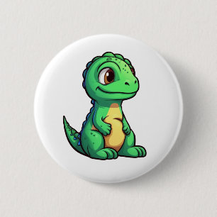 Macaron Rond 5 Cm Illustration de dinosaure de dessin