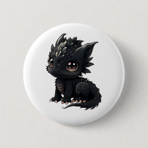 Macaron Rond 5 Cm Illustration de dragon de dessin animé