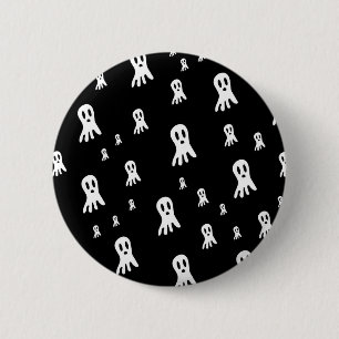 Macaron Rond 5 Cm Illustration de fantôme gothique effrayant