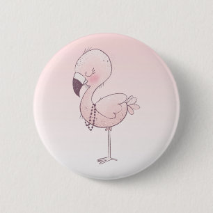Macaron Rond 5 Cm Illustration de Flamant rose rose mou