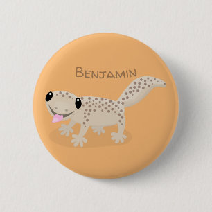 Macaron Rond 5 Cm Illustration de gecko tan tan mignon