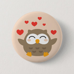 Macaron Rond 5 Cm Illustration de I Owl You